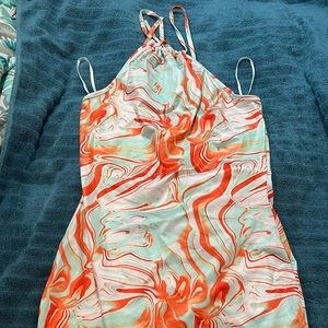 Size 12 tie around the neck dress till in Orange